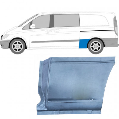 Pannello di riparazione parafango posteriore per Mercedes Vito W639 2003-2014 / Sinistra 6007