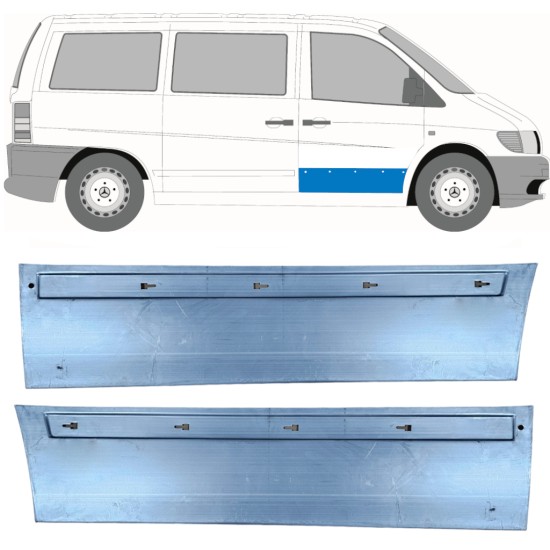 Pannello di riparazione porta anteriore per Mercedes Vito I W638 1996-2003 / Sinistra+Destra / Set 11499