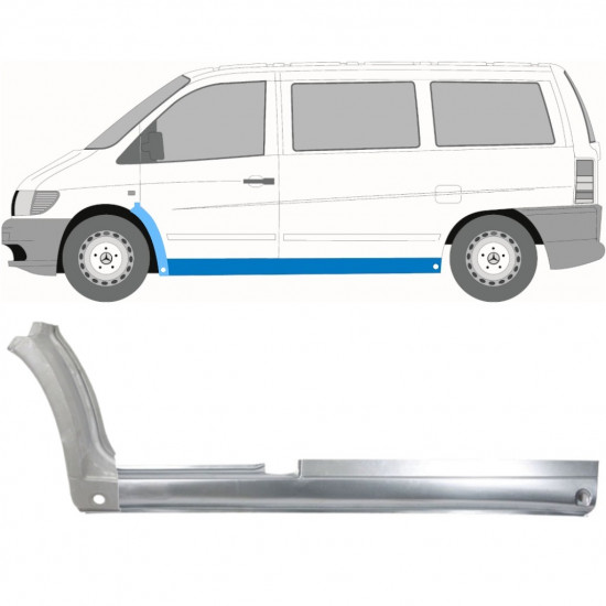 Lamiera di riparazione sottoporta completo e parafango anteriore per Mercedes Vito I W638 1996-2003 / Sinistra / Set 11503