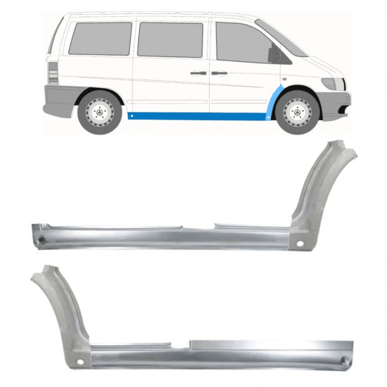 Lamiera di riparazione sottoporta completo e parafango anteriore per Mercedes Vito I W638 1996-2003 / Set 11504