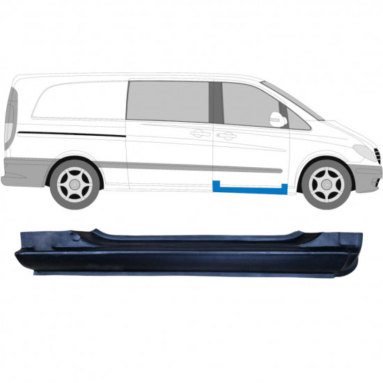 Pannello di riparazione davanzale della porta anteriore per Mercedes Vito W639 2003-2014 / Destra 6000