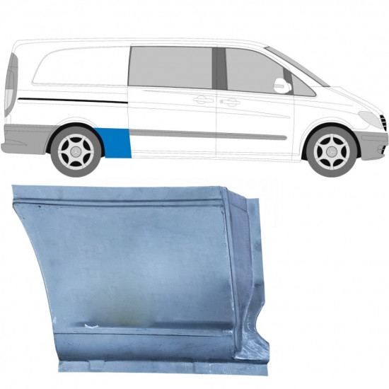 Pannello di riparazione parafango posteriore per Mercedes Vito W639 2003-2014 / Destra 6006