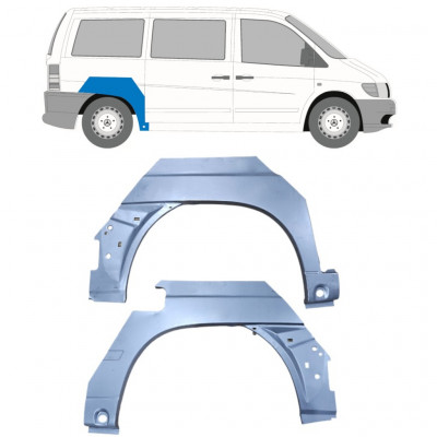 Pannello di riparazione parafango posteriore per Mercedes Vito I W638 1996-2003 / Sinistra+Destra / Set 9475