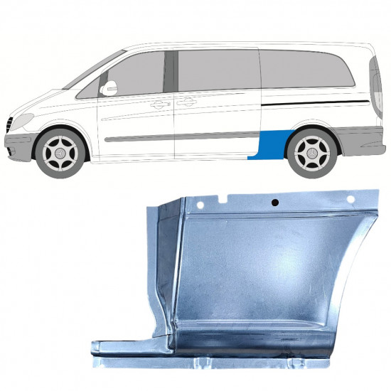 Pannello di riparazione parafango posteriore per Mercedes Vito W639 2003-2014 / Sinistra 11861
