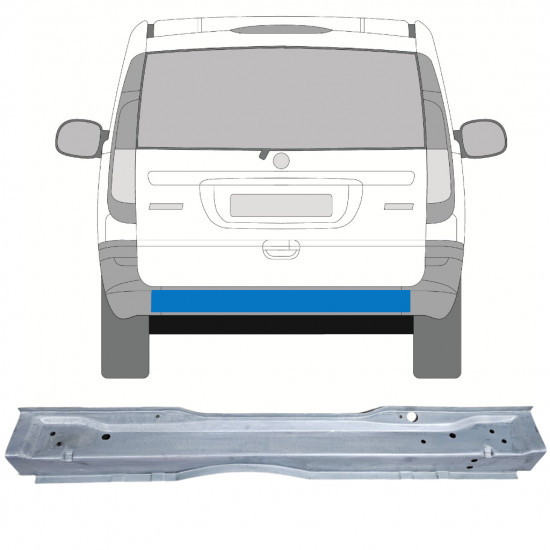 Pannello di riparazione sezione posteriore interna per Mercedes Vito W639 2003-2014 12560