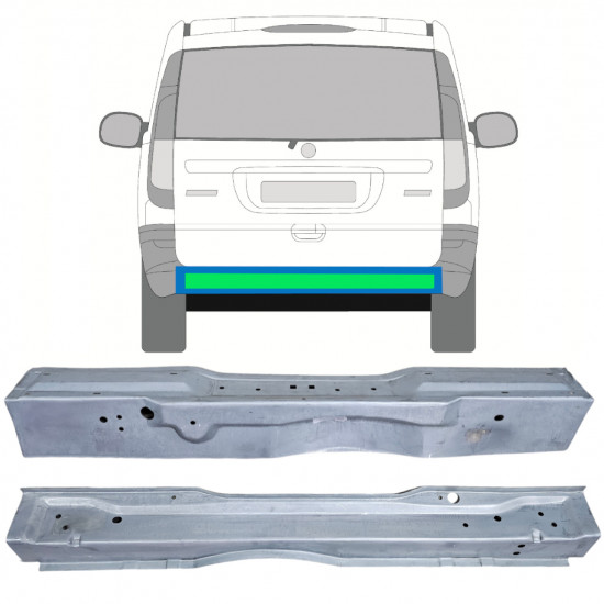 Lamiera di riparazione sezione posteriore interna ed esterna per Mercedes Vito W639 2003-2014 / Set 12561