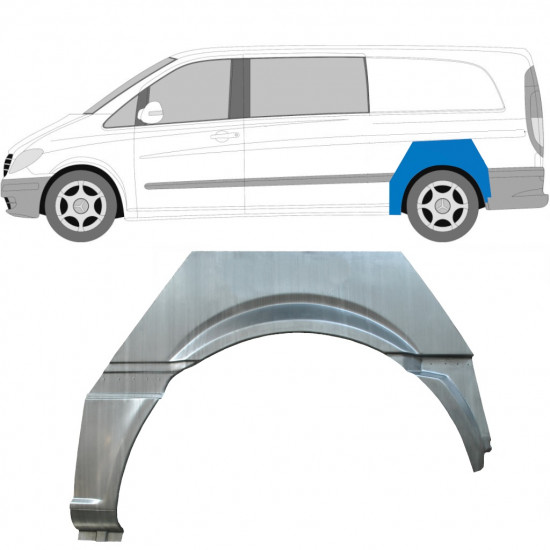 Pannello di riparazione parafango posteriore per Mercedes Vito W639 2003-2014 / Sinistra 12916