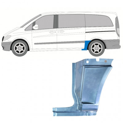 Pannello di riparazione parafango posteriore per Mercedes Vito W639 2003-2014 / Sinistra 11863