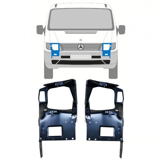 Staffa del faro per Mercedes Vito I W638 1996-2003 / Sinistra+Destra / Set 11906