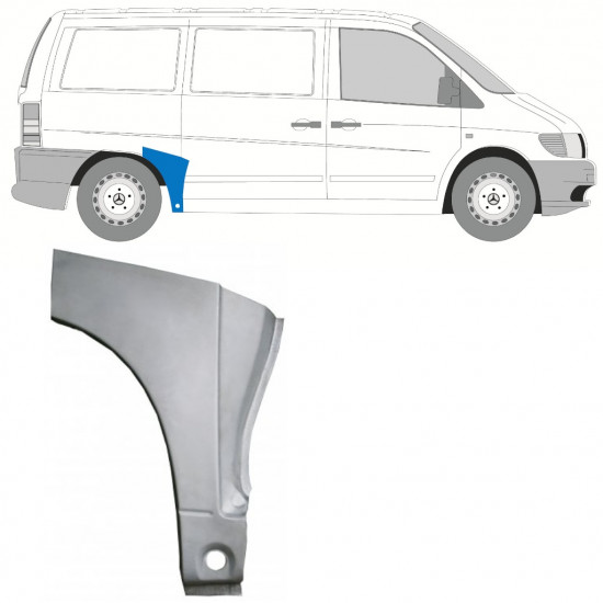 Pannello di riparazione parafango posteriore per Mercedes Vito I W638 1996-2003 / Destra 11638