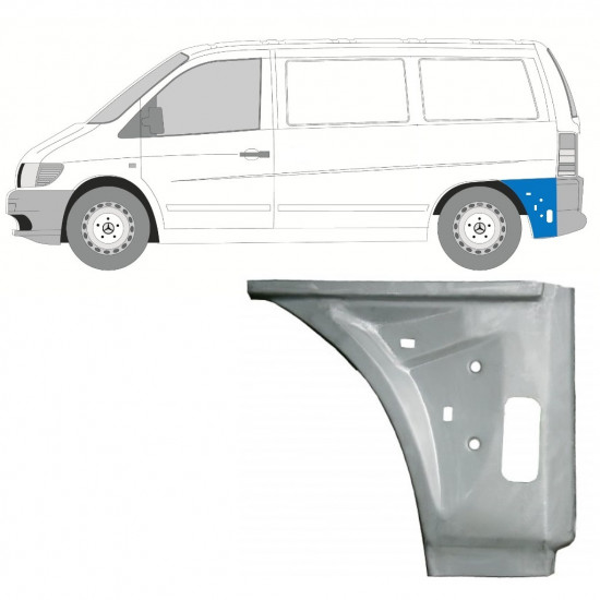 Pannello di riparazione parafango posteriore interno per Mercedes Vito I W638 1996-2003 / Sinistra 11640