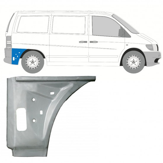 Pannello di riparazione parafango posteriore interno per Mercedes Vito I W638 1996-2003 / Destra 11639