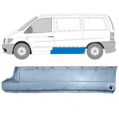 Lamiera di riparazione laterale con fori per modanatura per Mercedes Vito I W638 1996-2003 / Sinistra 11998