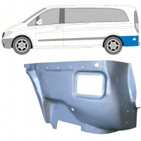 Pannello di riparazione parafango posteriore interno per Mercedes Vito W639 2003-2014 / Sinistra 11643