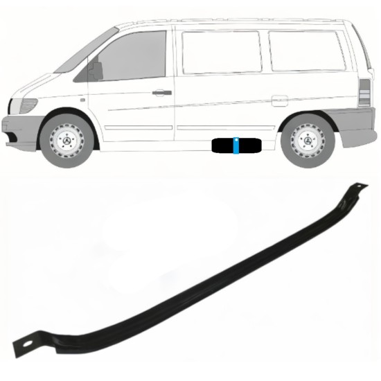 Cinghie serbatoio carburante per Mercedes Vito I W638 1996-2003 9394