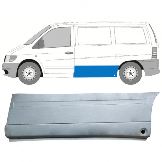 Pannello di riparazione pannello laterale per Mercedes Vito I W638 1996-2003 / Sinistra 11648