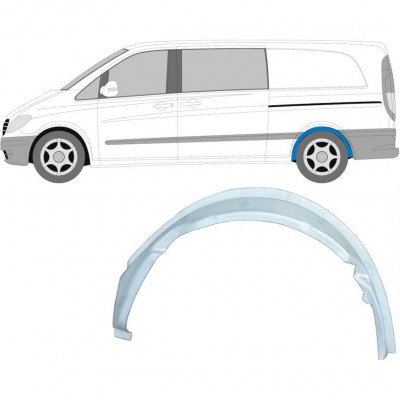 Pannello di riparazione parafango posteriore interno per Mercedes Vito W639 2003-2014 / Sinistra 6805