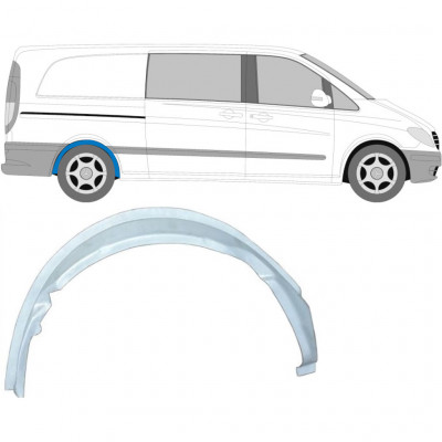 Pannello di riparazione parafango posteriore interno per Mercedes Vito W639 2003-2014 / Destra 6804