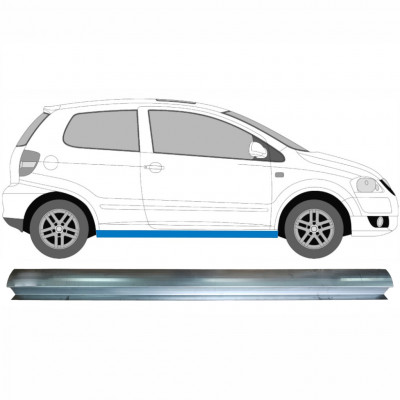 Pannello di riparazione sottoporta lamiera per Volkswagen Fox 2005- / Sinistra = Destra (simmetrico) 7129
