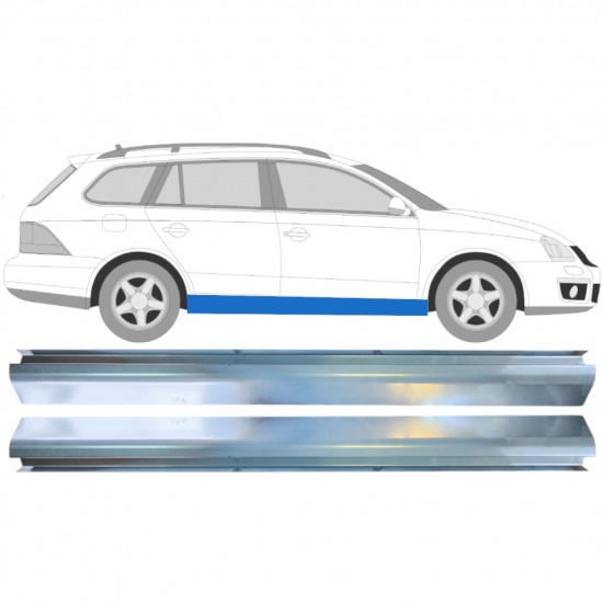 Pannello di riparazione sottoporta lamiera per Volkswagen Golf 5 Variant 2007-2010 / COMBI / Set 11850