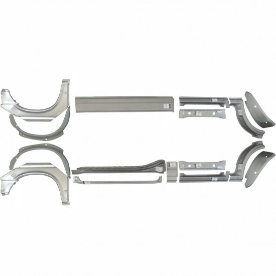 Pannello di riparazione sottoporta + parafango anteriore + posteriore per Volkswagen Transporter T4 1990-2003 / Set 7147