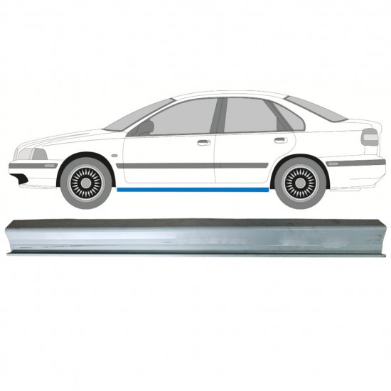 Pannello di riparazione sottoporta lamiera per Volvo S40 V40 1995-2004 / Sinistra 9010