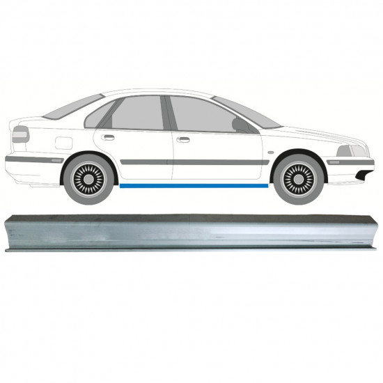 Pannello di riparazione sottoporta lamiera per Volvo S40 V40 1995-2004 / Destra 9009