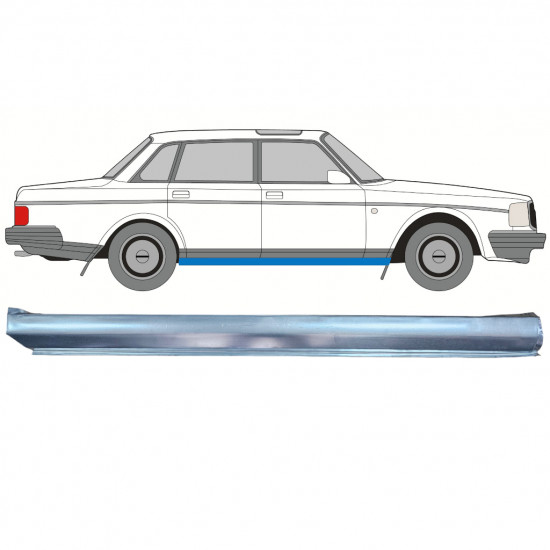 Pannello di riparazione sottoporta inferiore per Volvo 240 1975-1993 / Destra 12773