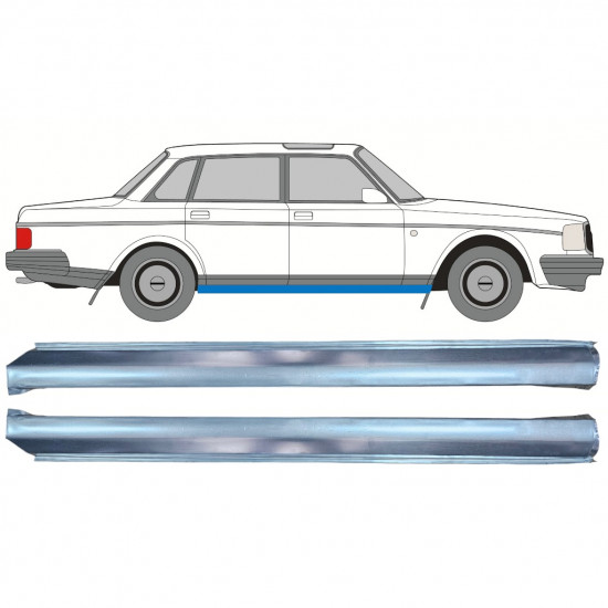 Pannello di riparazione sottoporta inferiore per Volvo 240 1975-1993 / Sinistra / Destra / Set 12775