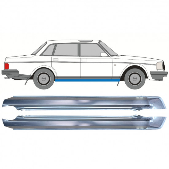 Sottoporta Lamiera Completo per Volvo 240 1975-1993 / Sinistra / Destra / Set 12772