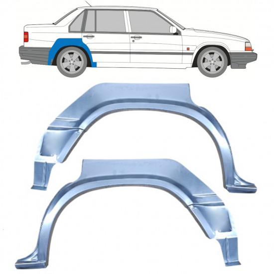 Pannello di riparazione parafango posteriore per Volvo 940 960 1990-1998 / Sinistra+Destra / Set 9899