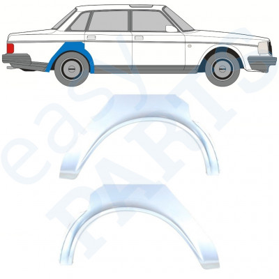 Pannello di riparazione parafango posteriore per Volvo 240 1975-1993 / Sinistra+Destra / Set 9898
