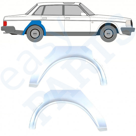 Pannello di riparazione parafango posteriore per Volvo 240 1975-1993 / Sinistra+Destra / Set 9898