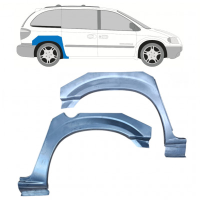 Pannello di riparazione parafango posteriore per Chrysler Voyager 2000-2008 / Sinistra+Destra / Set 11284