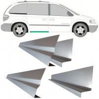 Pannello di riparazione sottoporta interno ed esterno per porta scorrevole per Chrysler Voyager 2000-2008 / Sinistra = Destra (simmetrico) / Set 11195