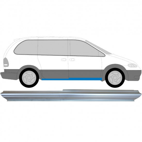 Pannello di riparazione sottoporta lamiera per Dodge Caravan 1995-2000 / Destra 13514