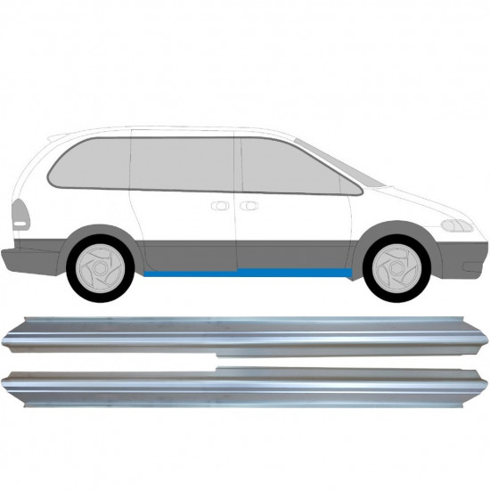 Pannello di riparazione sottoporta lamiera per Chrysler Voyager 1996-2001 / Sinistra+Destra / Set 13513