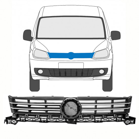 Griglia cromata per Volkswagen Caddy 2010-2020 8415