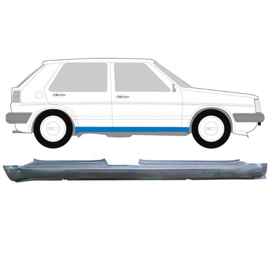 Sottoporta Lamiera Completo per Volkswagen Golf 2 1982-1992 / Destra 7095