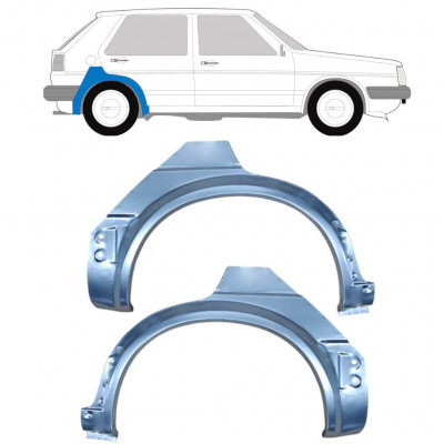 Pannello di riparazione parafango posteriore per Volkswagen Golf 2 1982-1992 / Sinistra+Destra / Set 9679