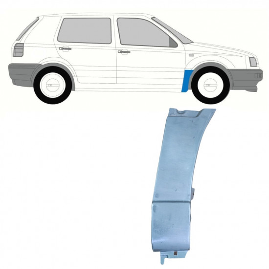 Pannello di riparazione parafango anteriore per Volkswagen Golf 3 1991-1998 / Destra 7229