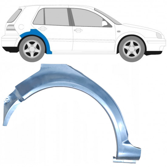 Pannello di riparazione parafango posteriore per Volkswagen Golf 4 1997-2006 / Destra 6077