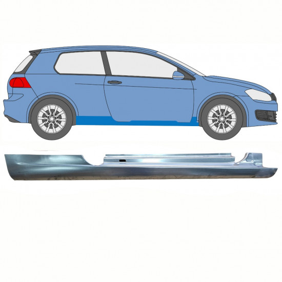 Sottoporta Lamiera Completo per Volkswagen Golf 6 2008-2013 / Destra 8658