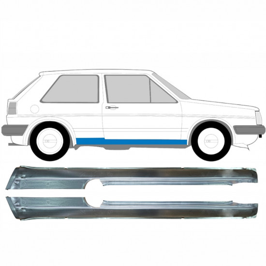 Sottoporta Lamiera Completo per Volkswagen Golf 2 1982-1992 / Sinistra+Destra / Set 9407