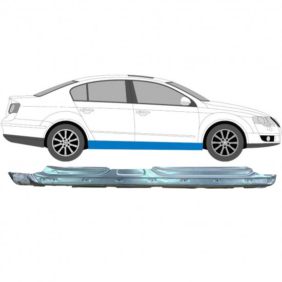 Sottoporta Lamiera Completo per Volkswagen Passat B6 2005-2010 / Destra 7106