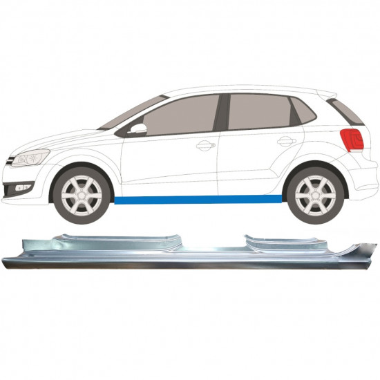 Sottoporta Lamiera Completo per Volkswagen Polo 2009-2017 / Sinistra 5187