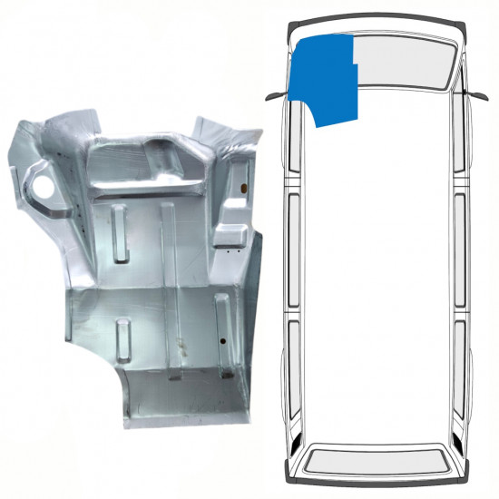 Pannello di riparazione del pavimento sottoscocca per Volkswagen Transporter T3 1979-1992 / Sinistra 8671