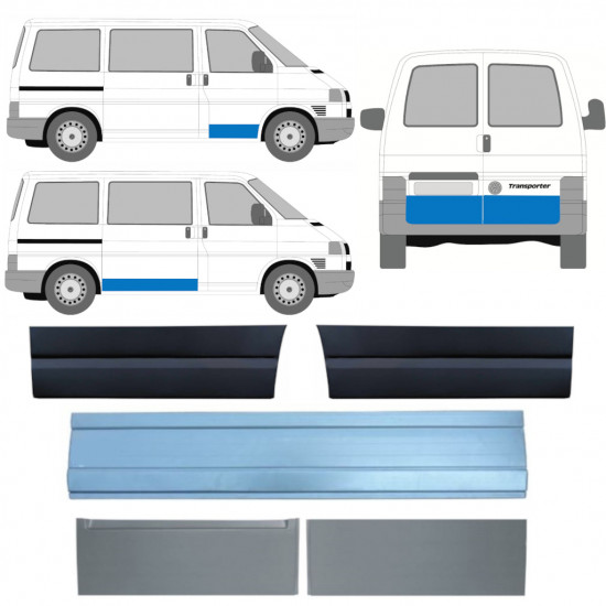 Lamierato riparazione porta per Volkswagen Transporter T4 1990-2003 / Sinistra+Destra / Set 11392