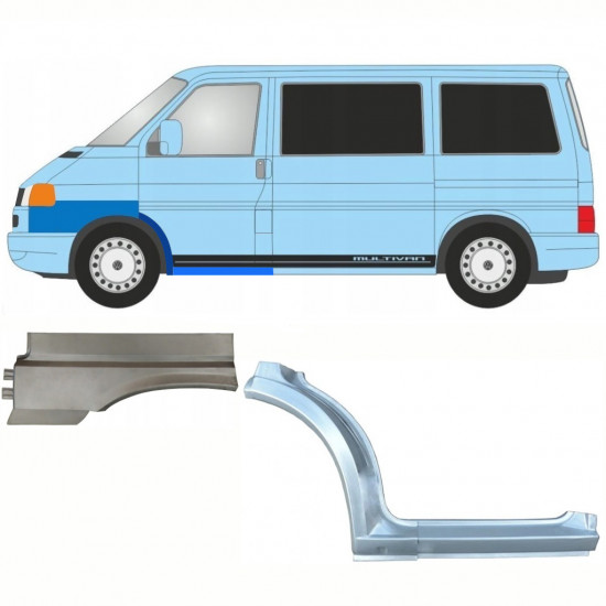 Pannello di riparazione sottoporta e parafanghi anteriore e posteriore per Volkswagen Transporter T4 1996-2003 / Sinistra / Set 10044