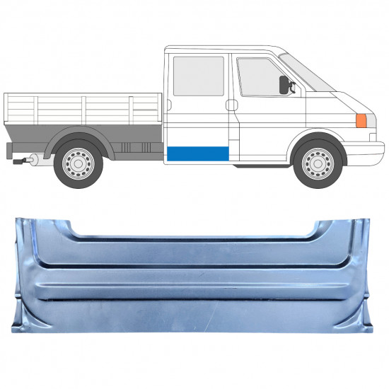 Pannello di riparazione porta posteriore interno per Volkswagen Transporter T4 1990-2003 / Sinistra = Destra (simmetrico) 11761